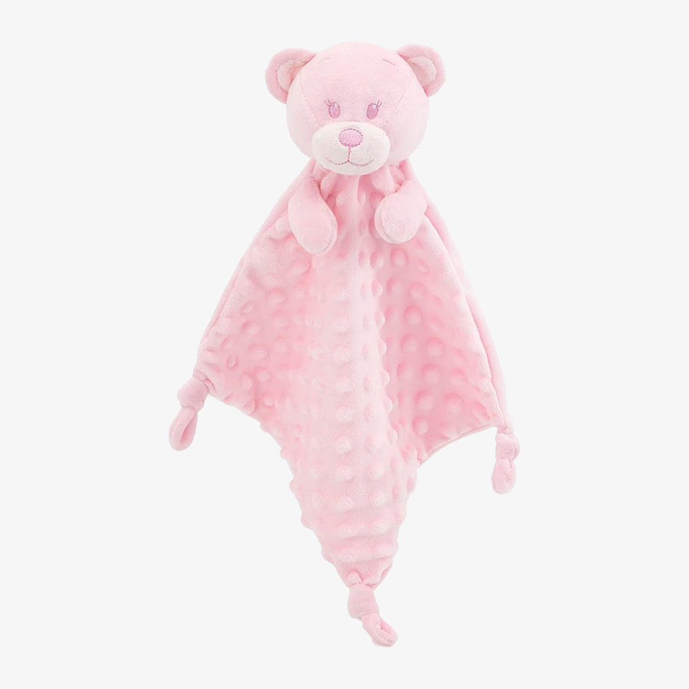 Minky Bear Security Blanket (Baby Lovey)