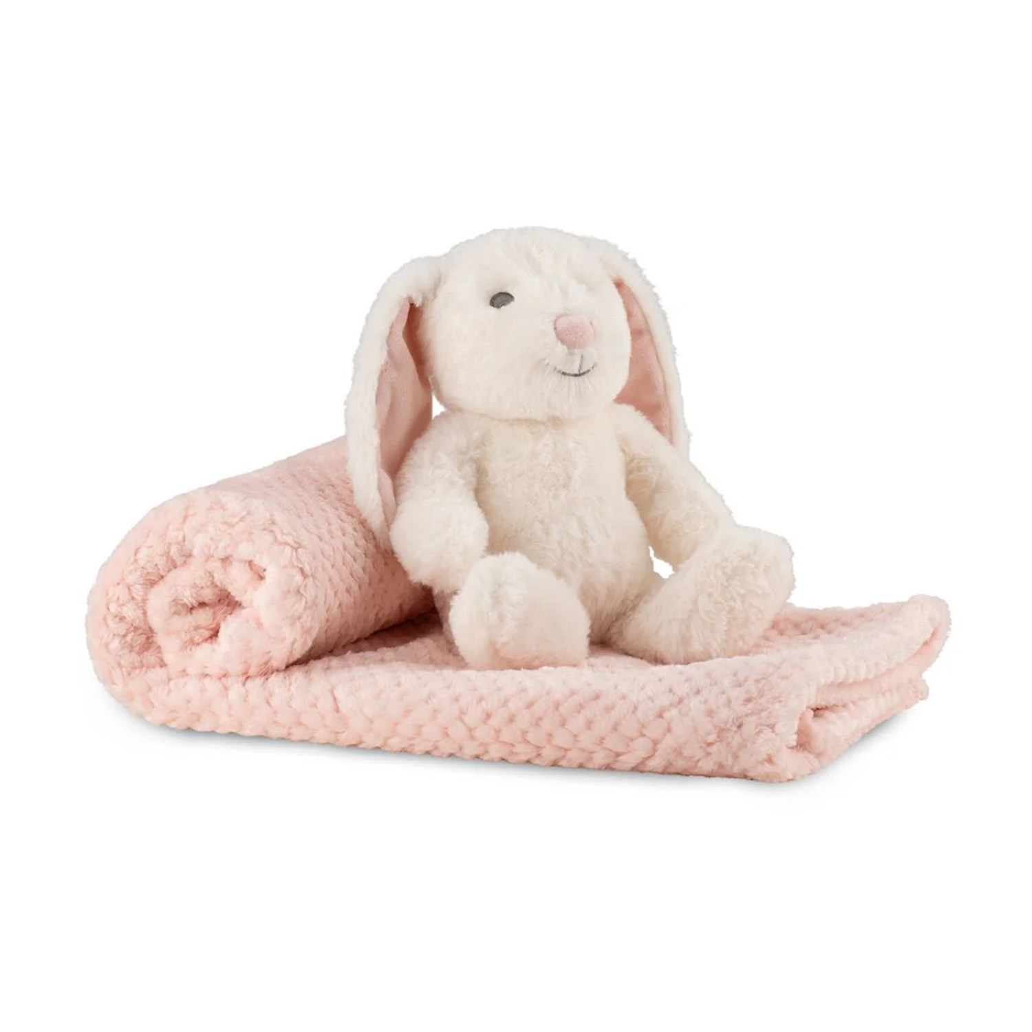 Sheep Plush & Pineapple-Grid Fleece Blanket Set