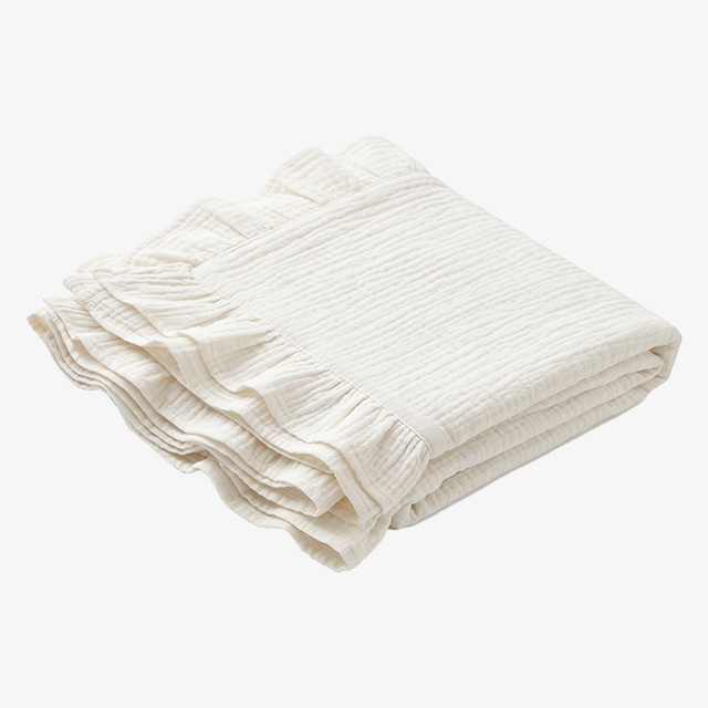 Ruffle Muslin Blanket